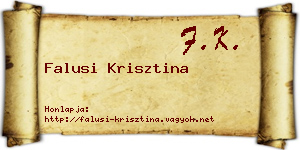 Falusi Krisztina névjegykártya